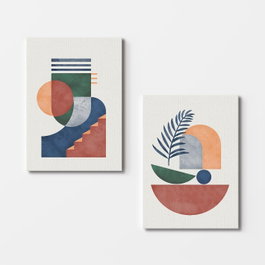 Wallity Set de 2 Cuadros Decorativos sobre Lienzo 50 x 70 cm